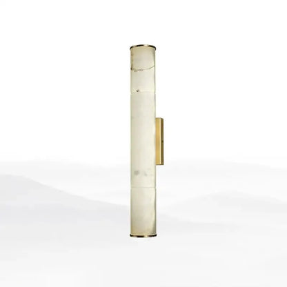 White Marble and Brass Wall Lamp for Living Room