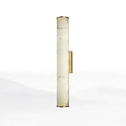 White Marble and Brass Wall Lamp for Living Room