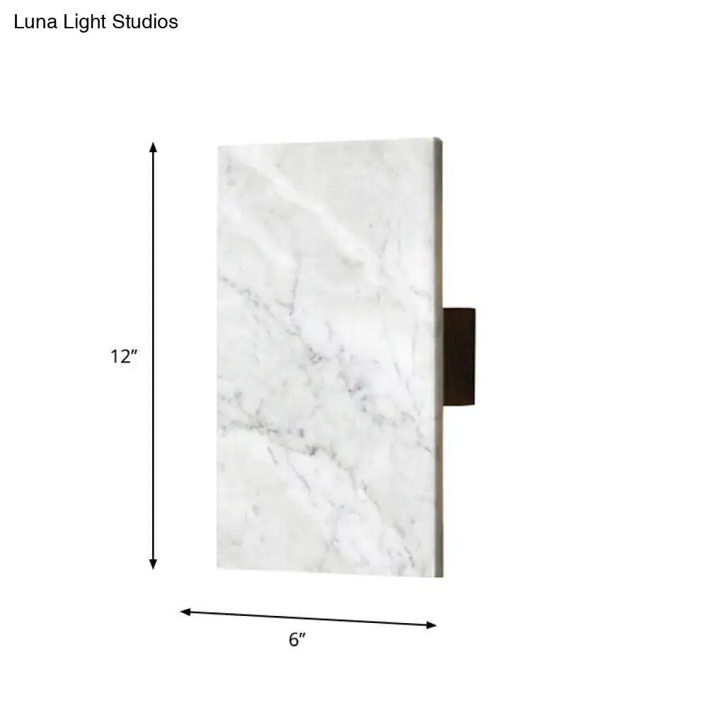 Marble Black Refined Wall Sconce white marble panel with dark bronze mounting by Decorbites on Tampa Home & Garden Store