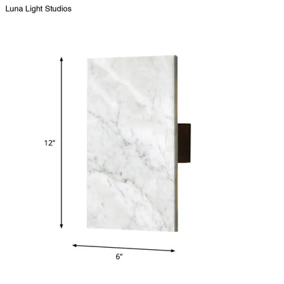 Marble Black Refined Wall Sconce white marble panel with dark bronze mounting by Decorbites on Tampa Home & Garden Store