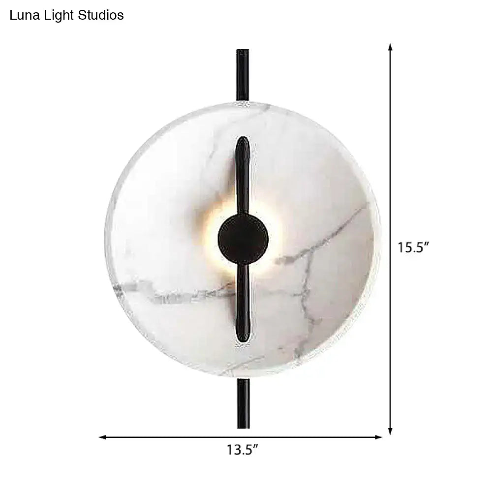 White Minimalist Acrylic LED Wall Sconce Lamp with Warm/White Light