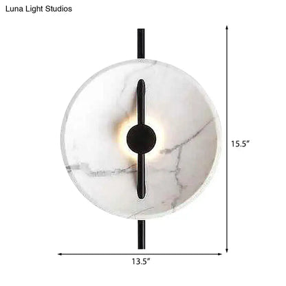 White Minimalist Acrylic LED Wall Sconce Lamp with Warm/White Light