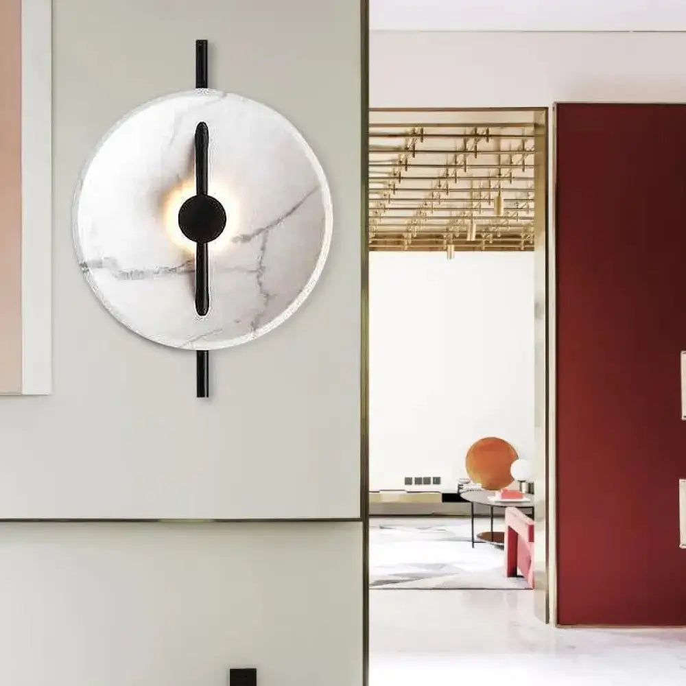 White Minimalist Acrylic LED Wall Sconce Lamp with Warm/White Light