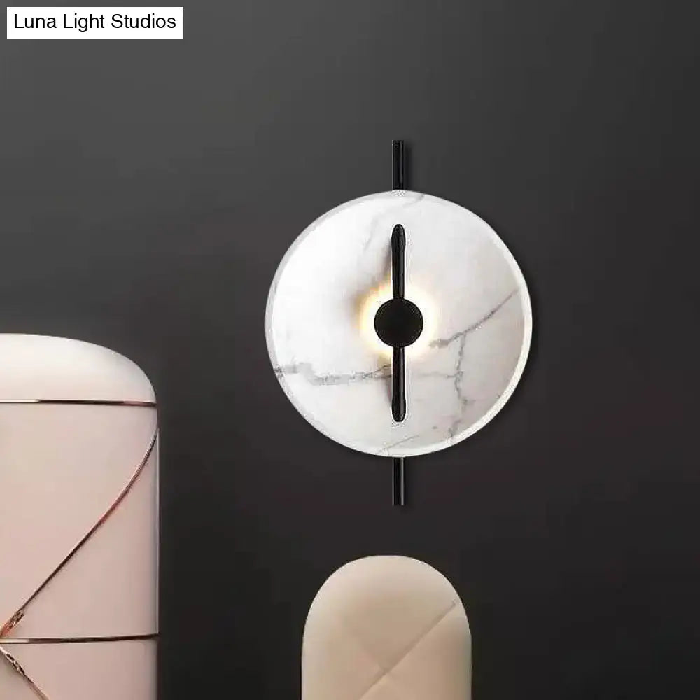 White Minimalist Acrylic LED Wall Sconce Lamp with Warm/White Light