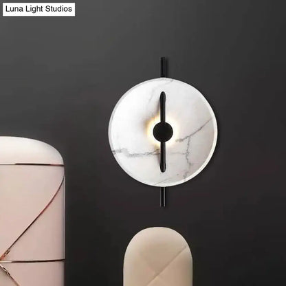 White Minimalist Acrylic LED Wall Sconce Lamp with Warm/White Light