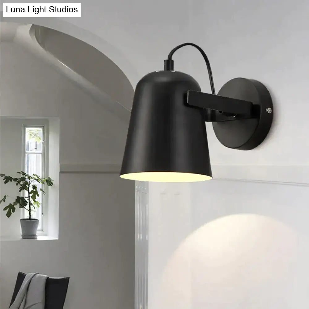 Black matte adjustable wall lamp with conical shade and round wall mount Decorbites on Tampa Home & Garden Store