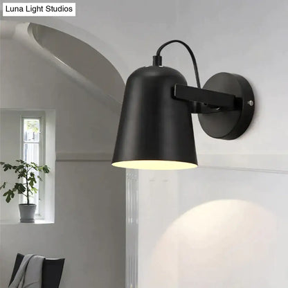 Black matte adjustable wall lamp with conical shade and round wall mount Decorbites on Tampa Home & Garden Store