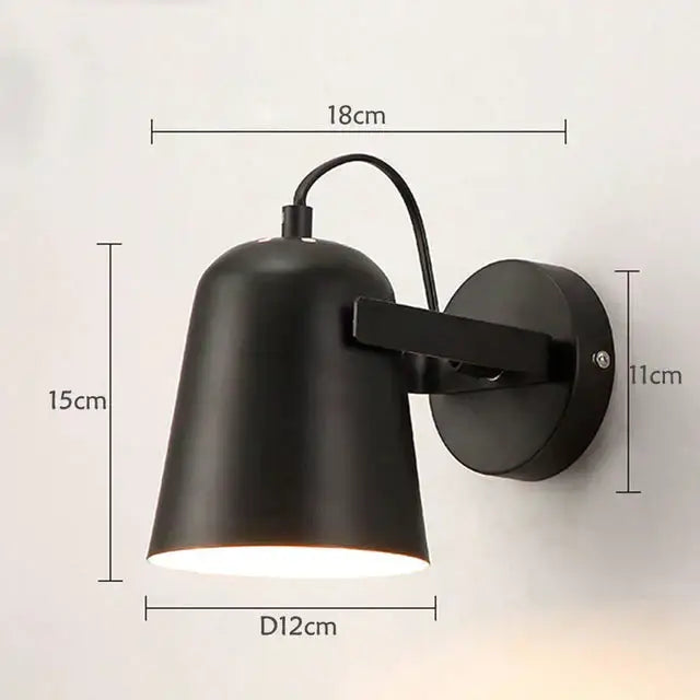 White Matte Adjustable Wall Lamp wall sconce in black metal with adjustable arm on Tampa Home & Garden Store