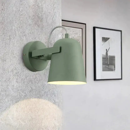 Adjustable green matte metal wall lamp with round wall mount Decorbites on Tampa Home & Garden Store