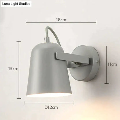 White matte adjustable wall lamp sconce by Decorbites with conical shade and adjustable arm on Tampa Home & Garden Store