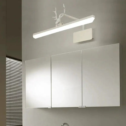 Modern white metal antler vanity wall lamp for bathroom by Decorbites on Tampa Home & Garden Store