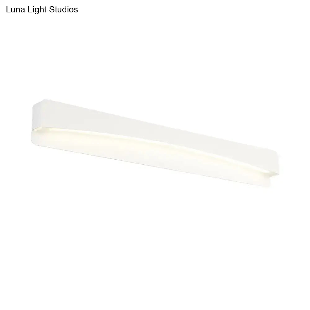White LED rectangular wall sconce with frosted diffuser, Decorbites on Tampa Home & Garden Store
