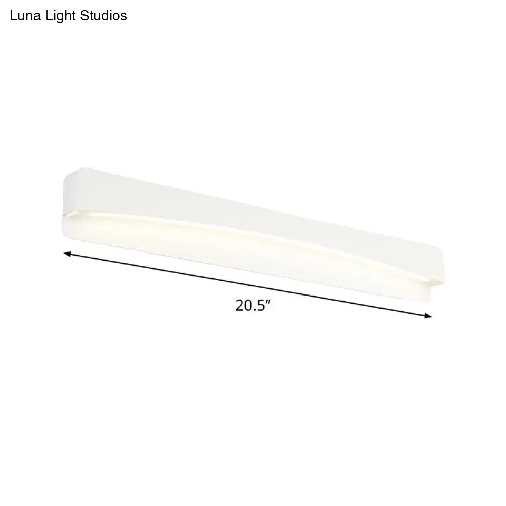 White LED rectangular wall sconce by Decorbites, 20.5 in long on Tampa Home & Garden Store