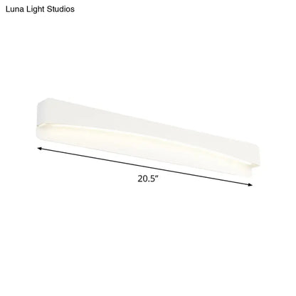 White LED rectangular wall sconce by Decorbites, 20.5 in long on Tampa Home & Garden Store