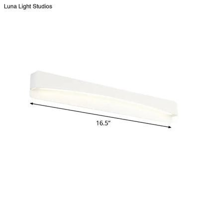 Decorbites white LED rectangular wall sconce, 16.5in long, white finish, modern home lighting on Tampa Home & Garden Store