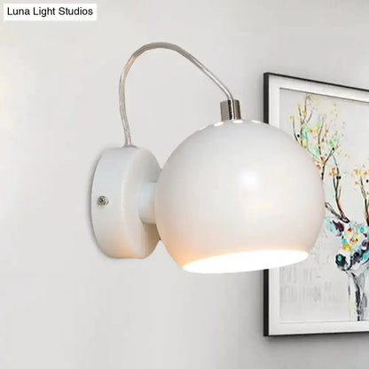 Modern white metal shade wall light by Decorbites with curved arm, 110–120V fixture on Tampa Home & Garden Store