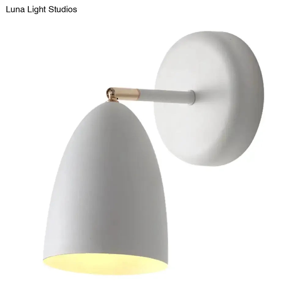 Wall lamp Decorbites, modern white metal shade with brass accent and round wall mount on Tampa Home & Garden Store