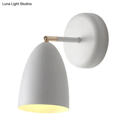 Wall lamp Decorbites, modern white metal shade with brass accent and round wall mount on Tampa Home & Garden Store