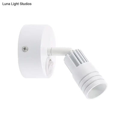 White metal wall spotlight with adjustable swivel arm and ribbed lamp holder Decorbites on Tampa Home & Garden Store