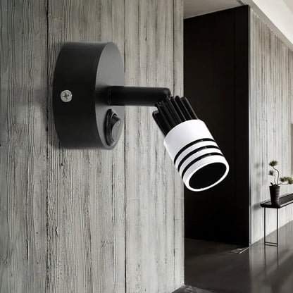 White metal wall spotlight by Decorbites with black mount and adjustable arm on Tampa Home & Garden Store