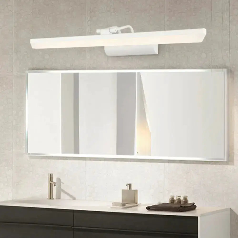 Modern White Cylinder Vanity Lamp Led Light