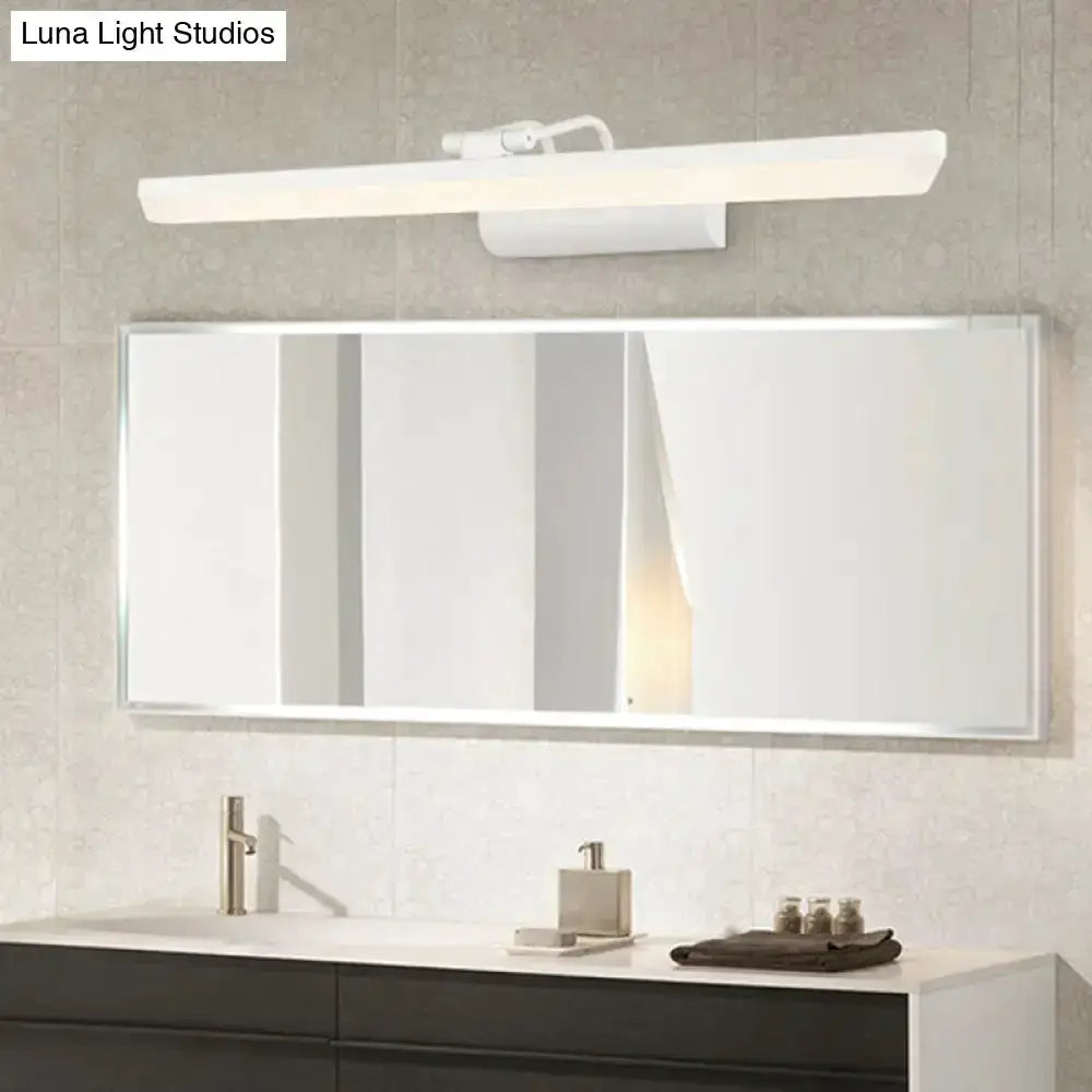 Modern White Cylinder Vanity Lamp Led Light