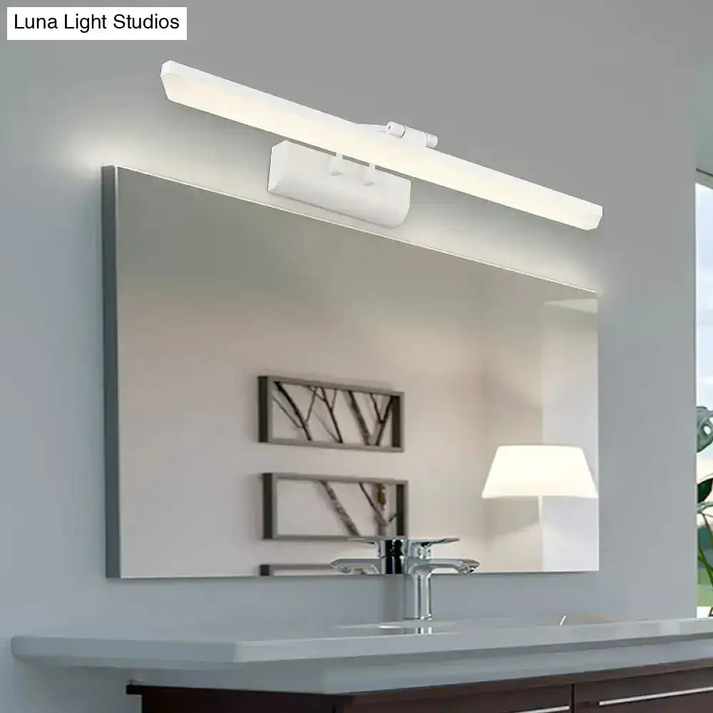 Modern White Cylinder Vanity Lamp Led Light