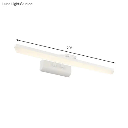Modern White Cylinder Vanity Lamp Led Light