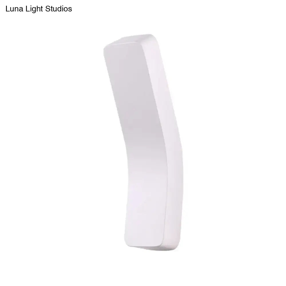 White curved corridor wall light by Decorbites, modern home fixture on Tampa Home & Garden Store