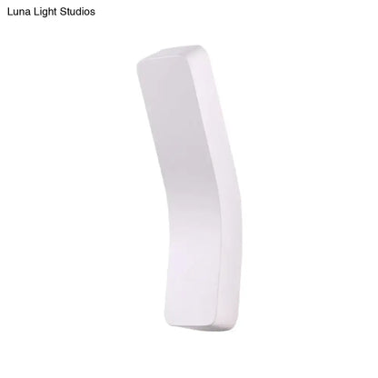 White curved corridor wall light by Decorbites, modern home fixture on Tampa Home & Garden Store