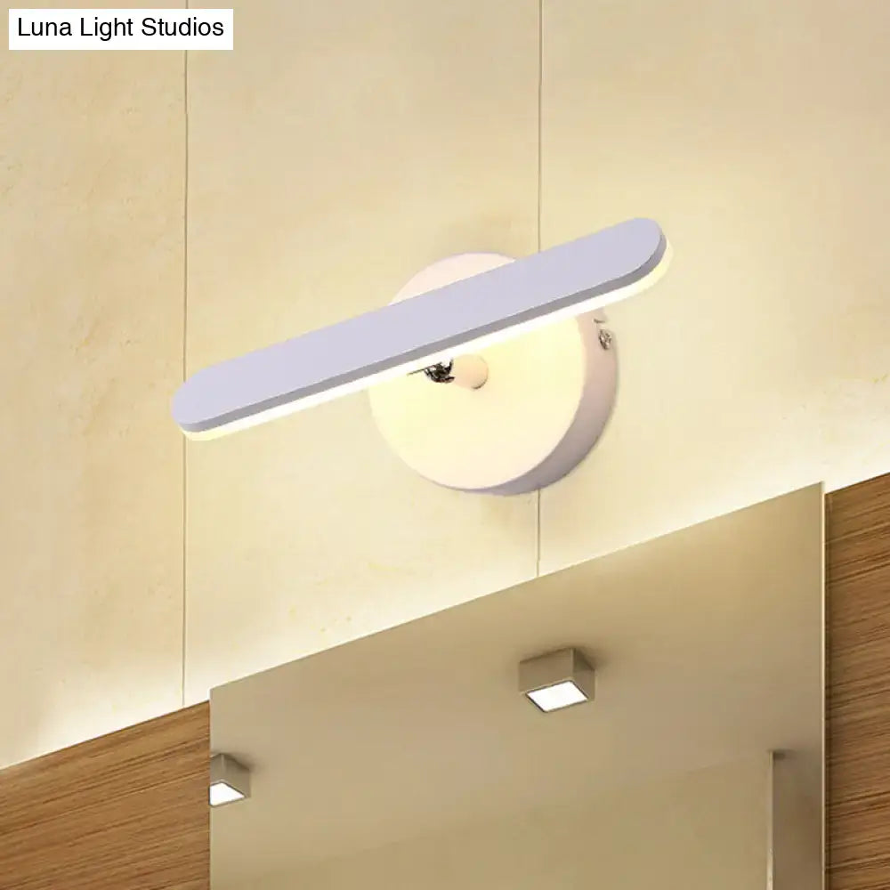White modern vanity light bar by Decorbites, wall-mounted LED fixture above mirror on Tampa Home & Garden Store