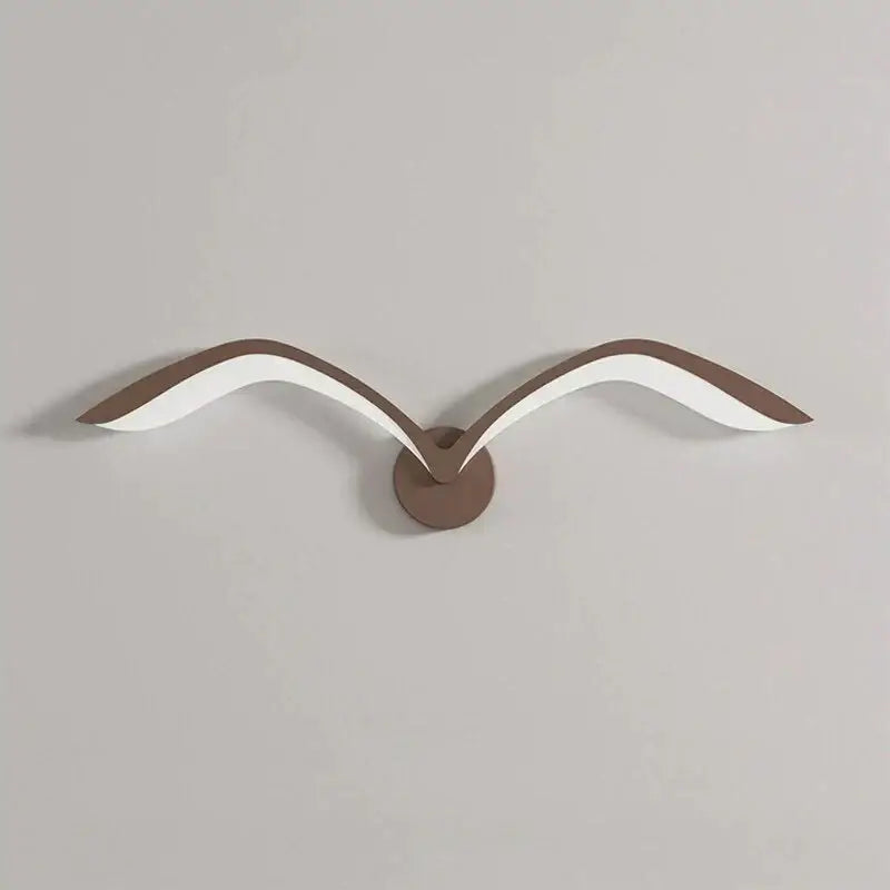 White Nordic Wing Sconce wall light by Decorbites, copper-toned curved wings on Tampa Home & Garden Store