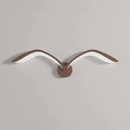 White Nordic Wing Sconce wall light by Decorbites, copper-toned curved wings on Tampa Home & Garden Store