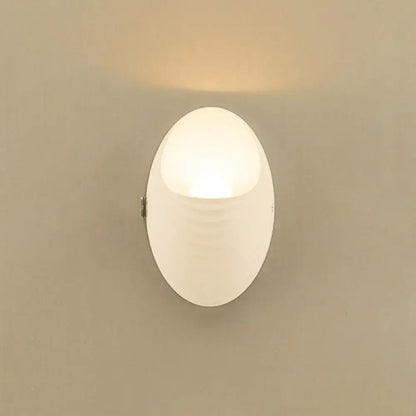 White Nordic Style LED Wall Sconce - Shaded Acrylic Corridor Light Fixture