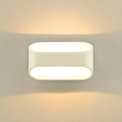 White Nordic Style LED Wall Sconce - Shaded Acrylic Corridor Light Fixture