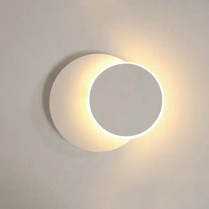 White Nordic Style LED Wall Sconce - Shaded Acrylic Corridor Light Fixture