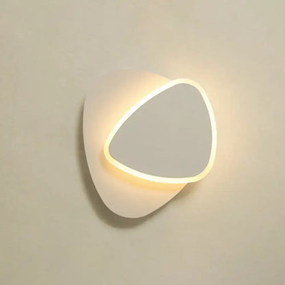 White Nordic Style LED Wall Sconce - Shaded Acrylic Corridor Light Fixture