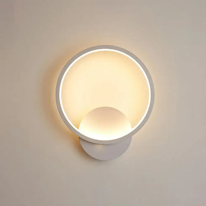 White Nordic Style LED Wall Sconce - Shaded Acrylic Corridor Light Fixture