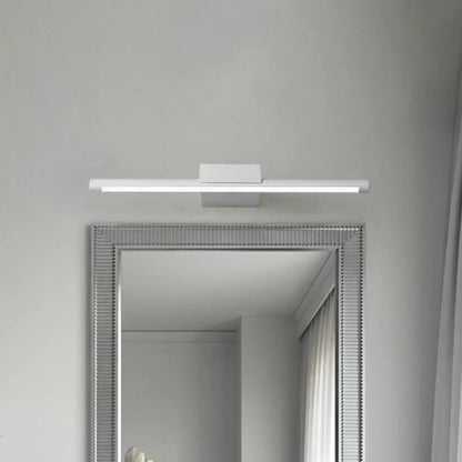 White LED Pole Vanity Wall Light by Decorbites, slim metal bar with centered mount on Tampa Home & Garden Store