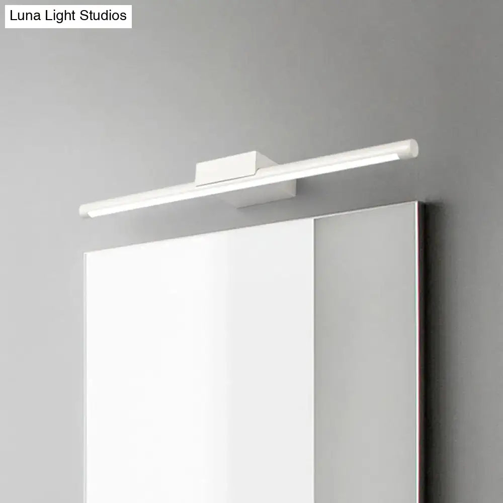 White LED pole vanity wall light by Decorbites; white finish, modern bar fixture on Tampa Home & Garden Store