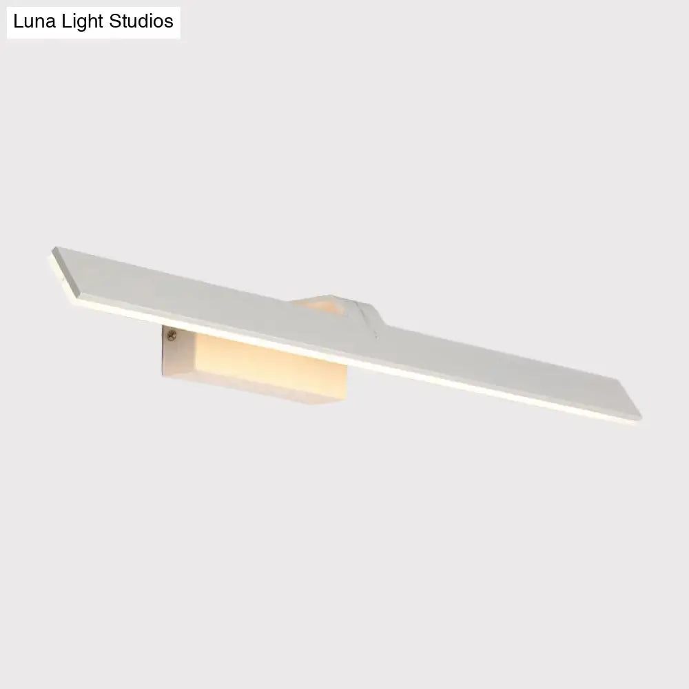 White rectangle LED wall light wall sconce, slim white bar with warm glow Decorbites on Tampa Home & Garden Store