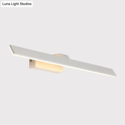 White rectangle LED wall light wall sconce, slim white bar with warm glow Decorbites on Tampa Home & Garden Store