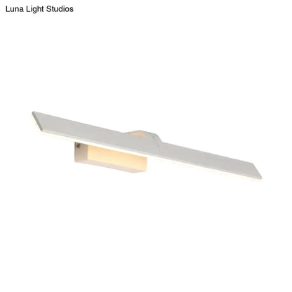 White rectangle LED wall light with slim bar design and warm glow, wall-mounted fixture on Tampa Home & Garden Store