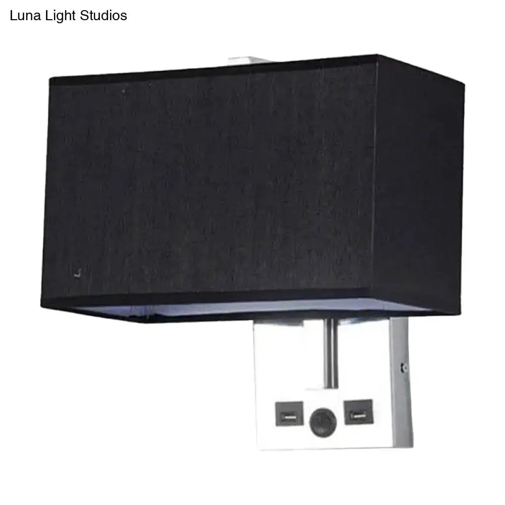 Modern White Wall Light Kit With USB Ports