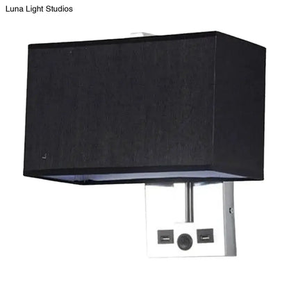 Modern White Wall Light Kit With USB Ports