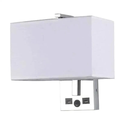 Modern White Wall Light Kit With USB Ports