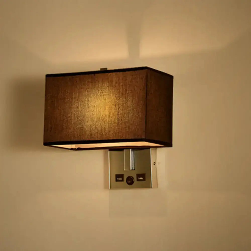 Modern White Wall Light Kit With USB Ports