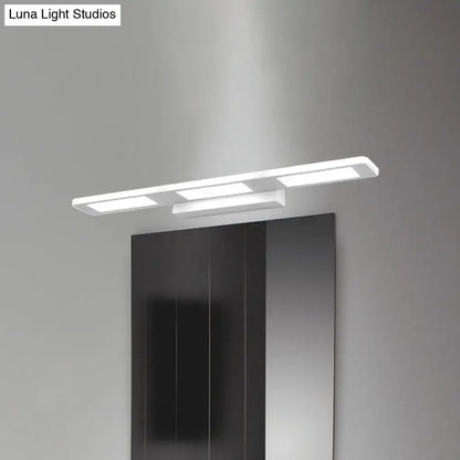 White Acrylic Vanity Light Dual-Voltage by Decorbites, modern bar fixture above mirror on Tampa Home & Garden Store