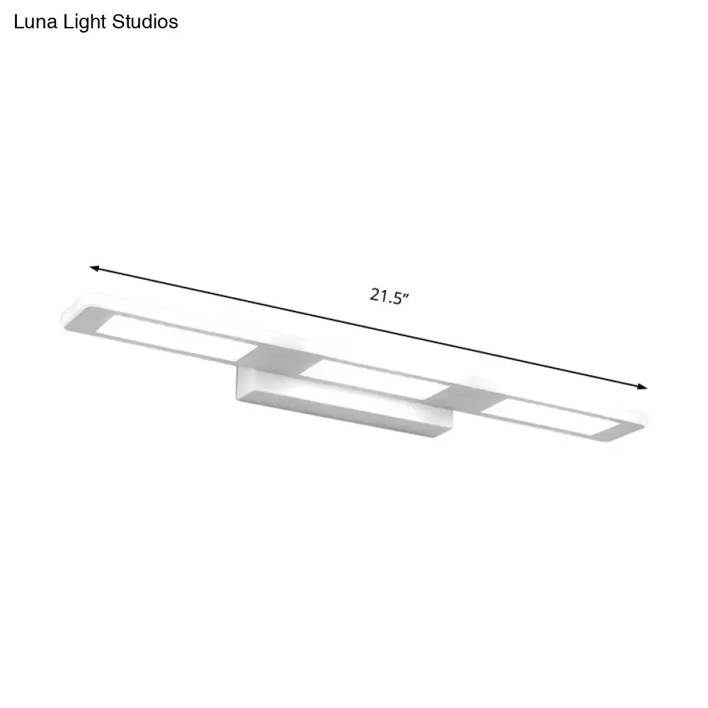 Decorbites white acrylic vanity light dual-Voltage, 21.5in, modern light bar on Tampa Home & Garden Store