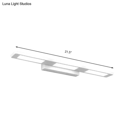 Decorbites white acrylic vanity light dual-Voltage, 21.5in, modern light bar on Tampa Home & Garden Store